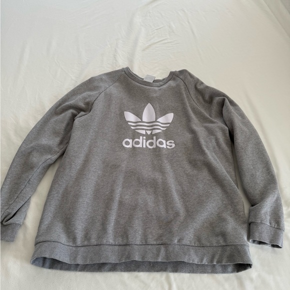 Adidas Gray Crewneck Sweatshirt - Picture 1 of 2